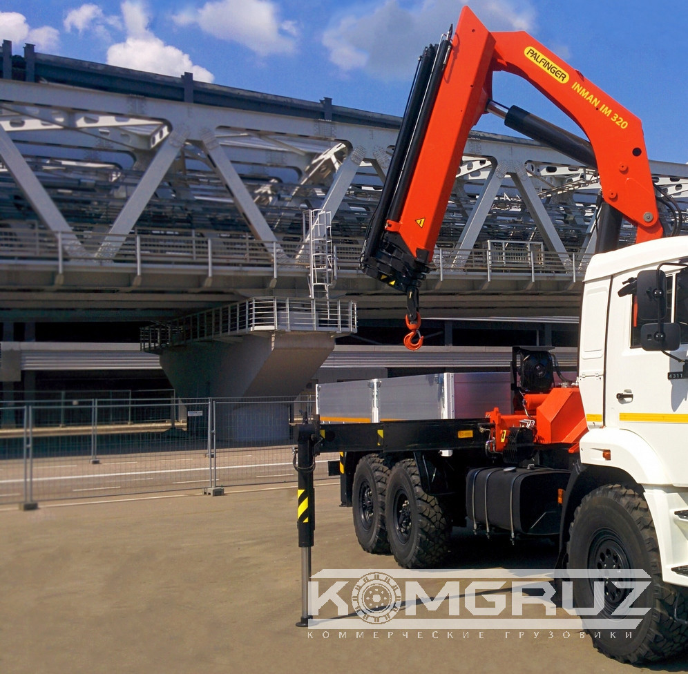 Бортовой Урал Next 4320 c кму Инман IM-320-05