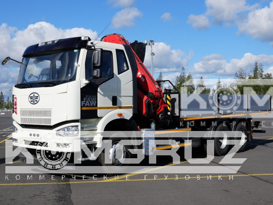 Бортовой FAW CA3250 С КМУ SUNHUNK K238